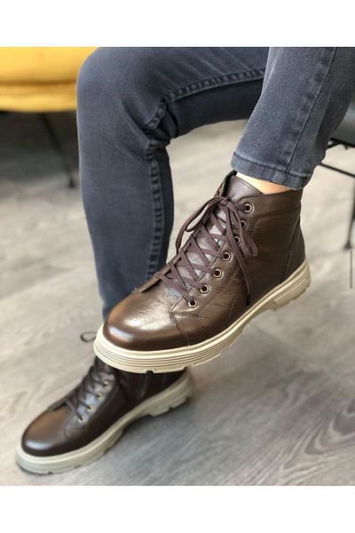 NYZ Brown Sole Zippered Daily Boots