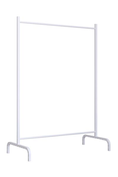 Remaks Plastik Ayaklı Metal Konfeksiyon Askısı Portatif Elbise Askılık Eşek - Beyaz