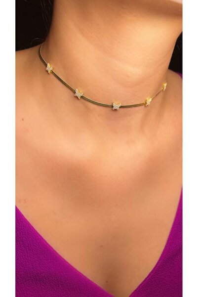 Luna Argento CHOKER KELEBEK KOLYE