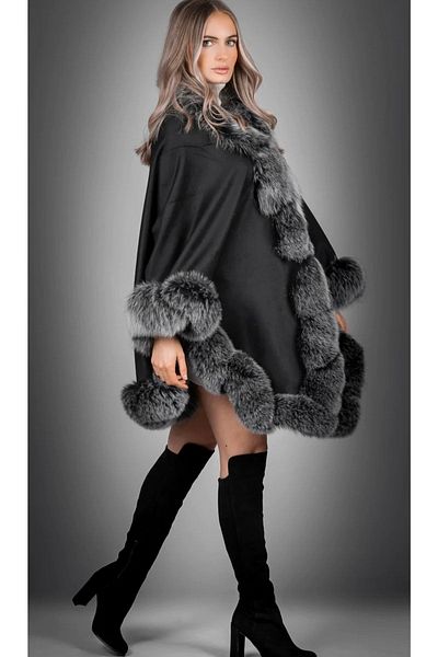 janbely Black Poncho