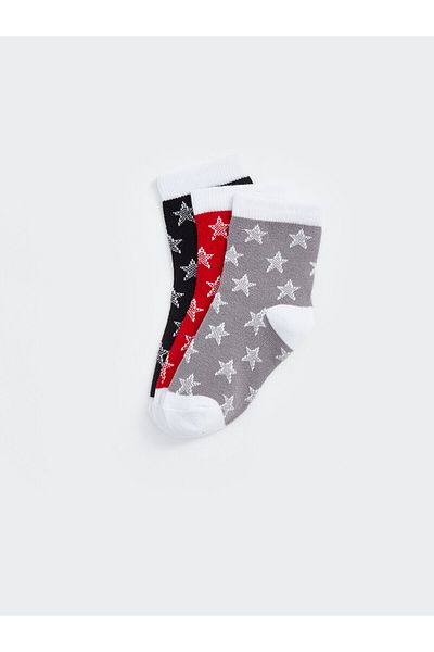 LC Waikiki LCW-gemusterte Socken für Babys – 3er-Set