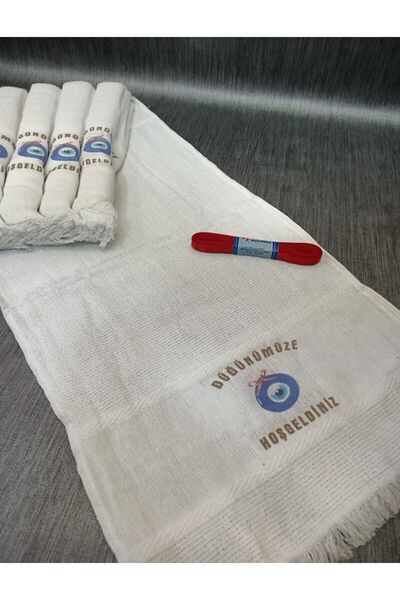 yörük tuhafiye Wedding Towel, 12 Pieces, Car Towel, Convoy Towel, Ribbon Gift, Nazar Boncuk 20