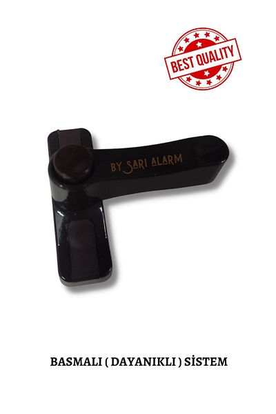 yt kilit Yt Window Security Lock with Button 1stQuality Dark Brown (With Yellow Alarm Assurance)