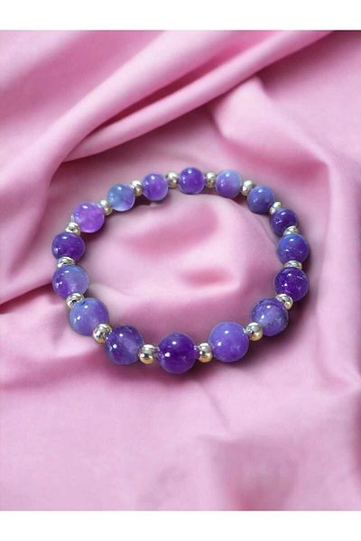 fırsatlar diyarı Elastic Purple Natural Stone Bracelet
