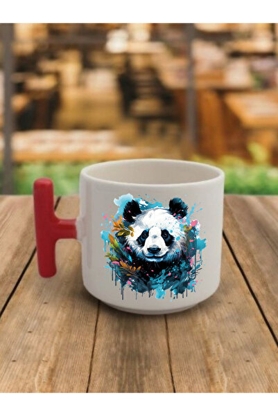 lili hediyelik كوب قهوة بنمط الباندا الحديث - هدية كوب شاي وقهوة من السيراميك