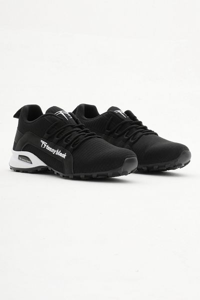 Tonny Black Bequemer Herren-Schnürsneaker mit Thermosohle in Schwarz und Weiß