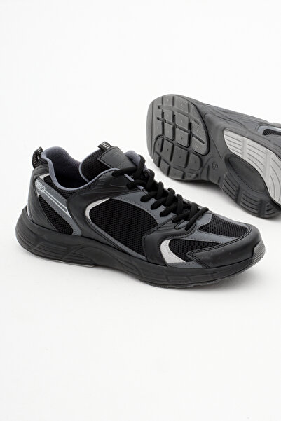 Tonny Black Unisex černé šněrovací tenisky Smoked Faylon Sole