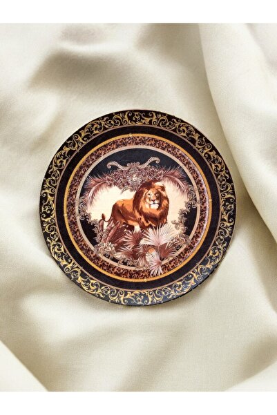 unique florya Διακοσμητικό Στολίδι Τοίχου με Χρυσή Λεπτομέρεια και Φιγούρα Λι...