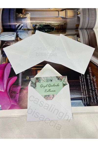 bisaccia 10 مظاريف رسائل صغيرة باللون الأبيض - مقاس 7 × 9 سم مع خيارات الألوان