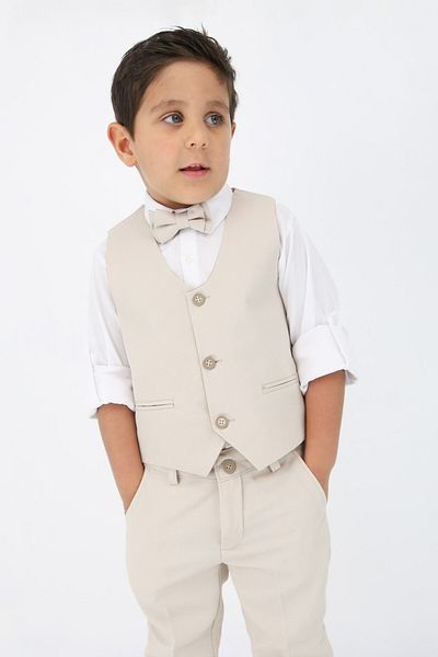 SIRRI Boy's Vest Set - 3 Pieces Vest, Pants and Shirt Set