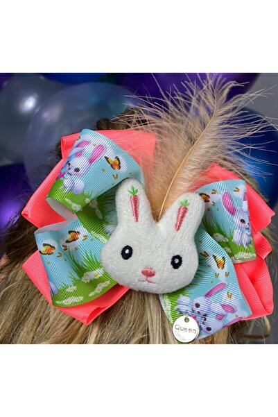 QUEEN AKSESUAR Спеціальний дизайн 3D плюшевий кролик з пухнастим бантиком і м...