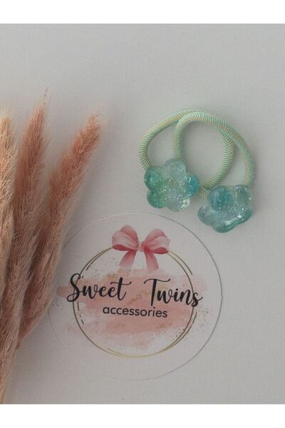 Sweet twins accessories مشبك مطاطي مزين بالزهور