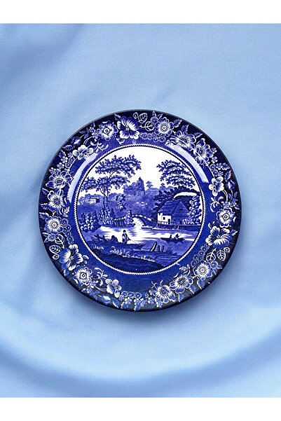 unique florya Dekoratif Duvar Tabağı Duvar Süsü Blue Blanc Tabak Mavi Tabak N...