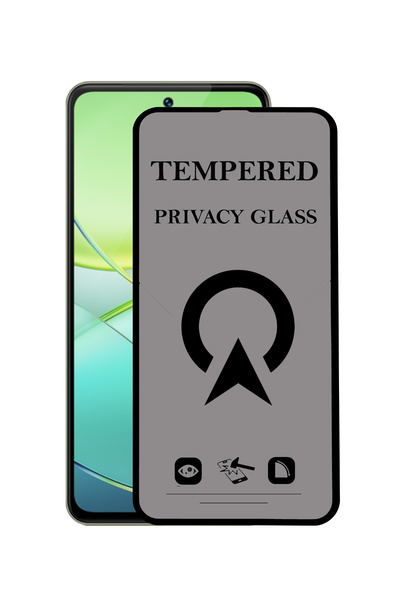 KZY İletişim Vivo V30 Lite Tam Kaplayan Privacy Hayalet Temperli Ekran Koruyc...