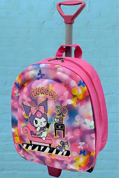 Tezzgelsin Rucsac cu imprimeu color Eva pentru fete - creșă cu racletă și roți în relief