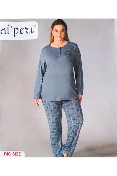 Alperi Long Sleeve Summer Plus Size Pajama Set