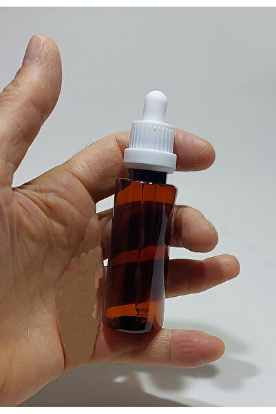 wellLine Damlalıklı 50 ml X 50 Adet Amber renk pet plastik Şişe