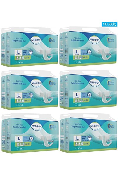 MEDİBOX MEDIBOX Yetişkin Belbantlı Hasta Bezi Büyük Boy Large 180 Adet Erkek ...