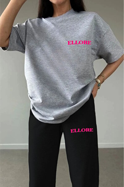 WOODROFFE Femei - Set de tricou imprimat și pantaloni de trening Jogger