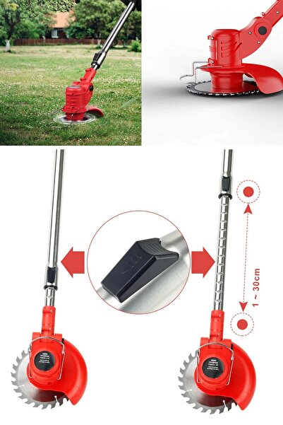 STAXX POWER Turbo Şarjlı Çift Akülü 21000VL Kömürsüz Motor Çim Çalı Ot Biçme Tırpanı Teleskopik Uzatma Kolu