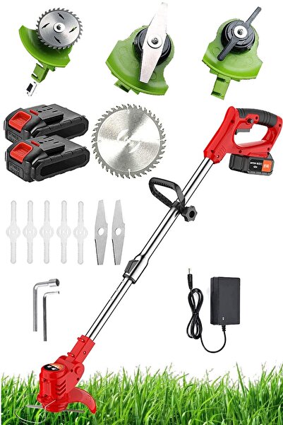 STAXX POWER Turbo Şarjlı Çift Akülü 21000VL Kömürsüz Motor Çim Çalı Ot Biçme Tırpanı Teleskopik Uzatma Kolu