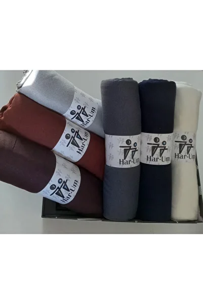Trablus Hijab Women's Combed Cotton Shawl Model-Set of 6