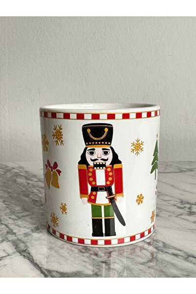 Vivas Xmas Wonderland double fincan kulpsuz kahve fincanı  (fincanın 3 yönünde 3 görsel vardır)