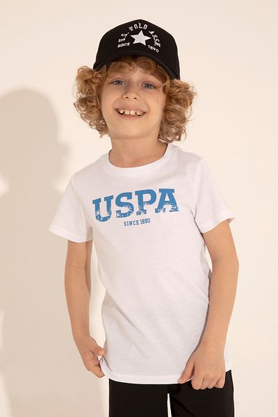 U.S. Polo Assn. Μπλουζάκι για αγόρια με λευκή λαιμόκοψη - ASILSENCER STORE