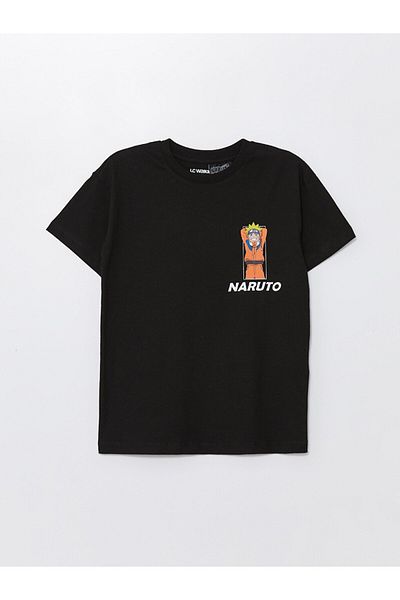 LC Waikiki Момчешка пижама с щампа Наруто и къси панталони - кръгла яка