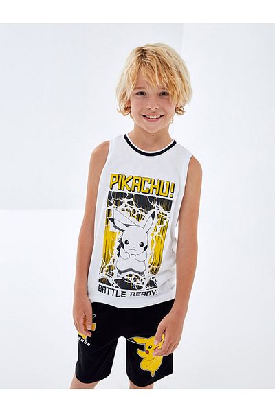 LC Waikiki Podkoszulek z okrągłym dekoltem dla chłopców z nadrukiem Pikachu