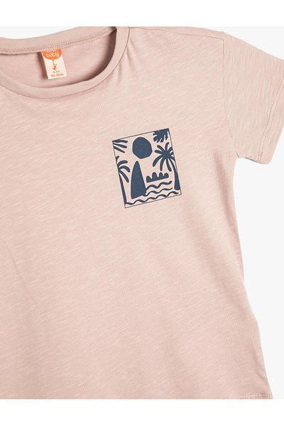 Koton Baby Boy – Sommer-T-Shirt aus bedruckter Baumwolle, kurze Ärmel, Rundhalsausschnitt