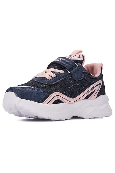 İmerShoes Pantofi unisex pentru copii - bleumarin, cu șireturi și velcro, talpă ușoară anti-alunecare, pantofi sport comozi 1907