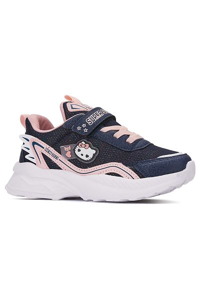 İmerShoes Pantofi unisex pentru copii - bleumarin, cu șireturi și velcro, talpă ușoară anti-alunecare, pantofi sport comozi 1907