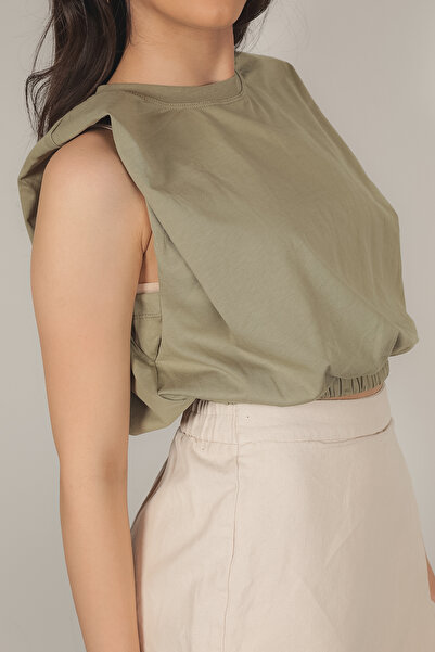 GİYSA Women's Padded Skirt Elastic Blouse