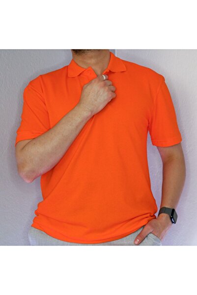 Butik Polo Yaka T-shirt %100 Pamuk Kumaş Regular Fit 2 Düğmeli Kıvrılmaz Yaka