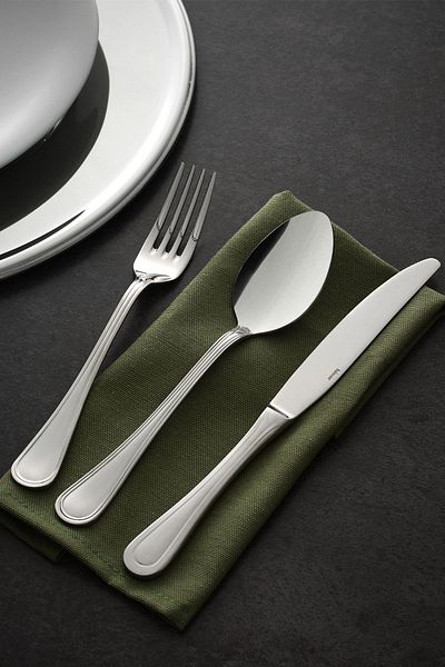 Hisar Contour 24 Piece Steel Fork Spoon Knife Set