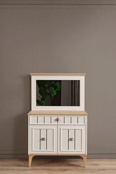 Genel Markalar Bella Genç Odası Şifonyer Aynalı Çekmeceli Dolap Premium Lüx Genç Odası Şifonyeri Kapaklı