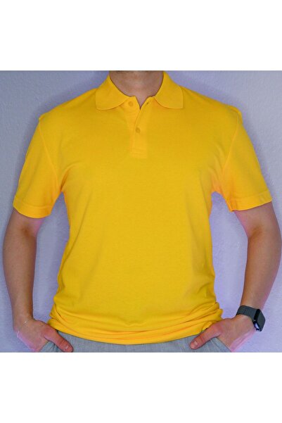 Butik Polo Yaka T-shirt %100 Pamuk Kumaş Regular Fit 2 Düğmeli Kıvrılmaz Yaka
