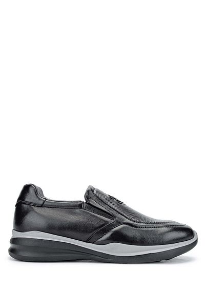 Tamer Tanca Genuine Leather Men's Black Sneakers - Sports Shoes