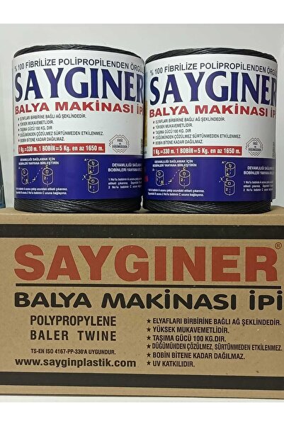 Saygıner Balya Makinası Ipi 1 Kutu 10 Kg (2 BOBİN)