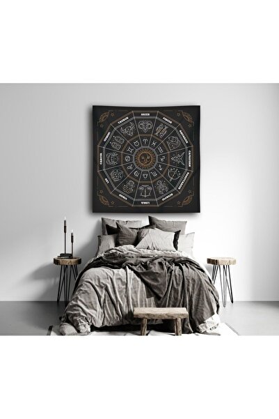 GREENDECOR Tapiserie cu semnele zodiacale, artă de perete, astrologie, tapiserie