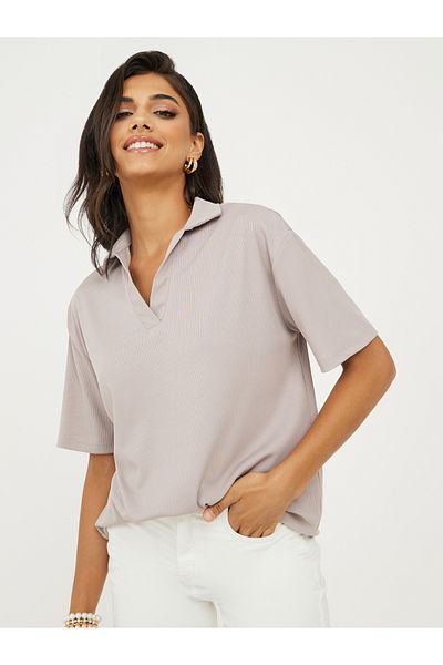 Styli Regular Fit Collared Neck Polo T-shirt