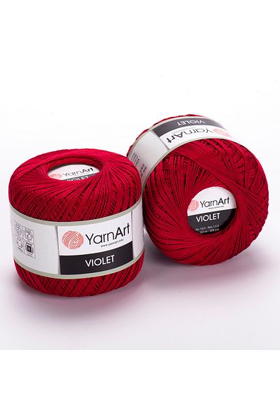 Yarnart Violet Mercerized Lace String Red 5020