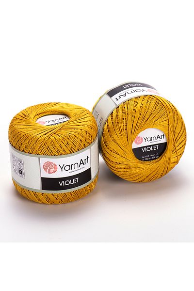 Yarnart Βιολετί - Mercerized Lace Rope Mustard-4940