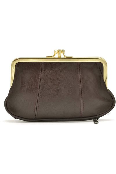 TopTrendy Leather Brown Women's Wallet with Clip