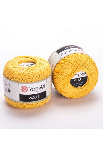 Yarnart Βιολετί Mercerized Lace Κλωστή Κίτρινο 4653