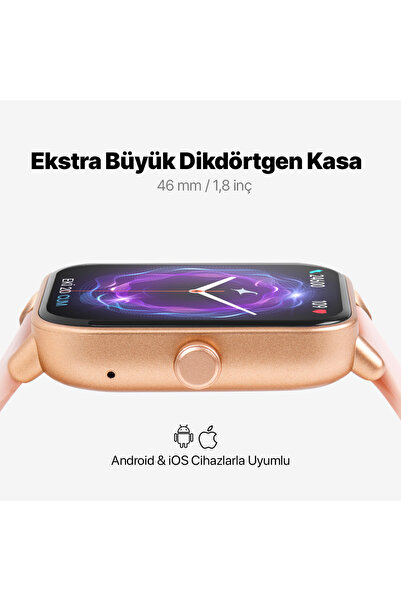 Ttec Tempus 46mm TFT Ekranlı Dikdörtgen Kasa Akıllı Saat