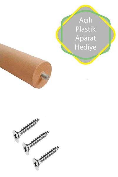 Evnalia Ham 2 bucăți de lux 65 cm picior de masă conic din lemn diametru: 4,2 cm Hobby DIY (CU ȘURUBURI ȘI DISPOZITIVE)
