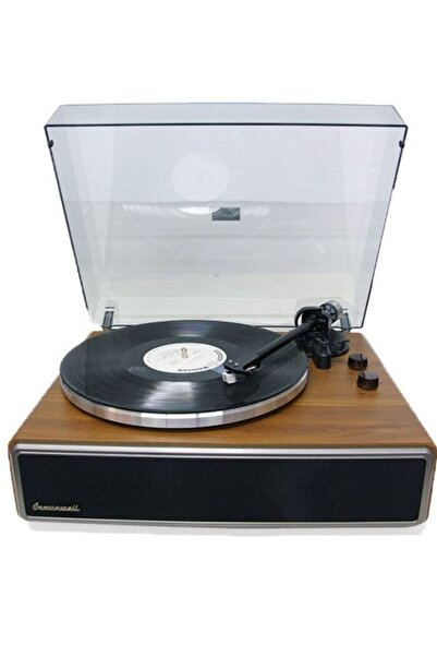 newdaki Nostaljik Ahşap Koruma Kapaklı Pikap Bluetooth Kulaklı Hoparlör 33-45-78 taş ve plastik plak Çalar