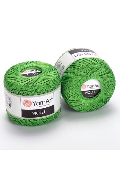 Yarnart Βιολετί - Mercerized Lace Νήμα Πράσινο-6332